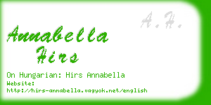 annabella hirs business card